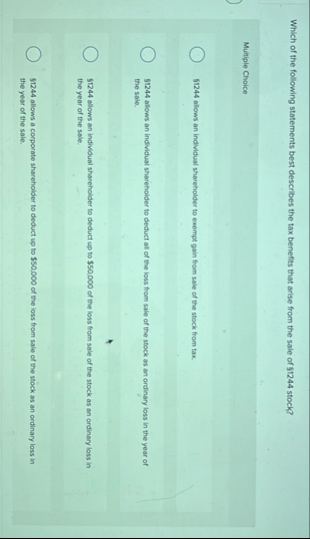 Which of the following statements best describes