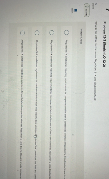 Problem 1 2 - 3 ( Static ) ( LO 1 2 - 2 ) 5