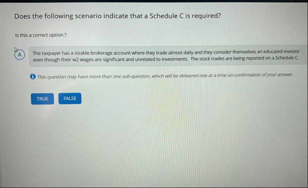 Does the following scenario indicate that a