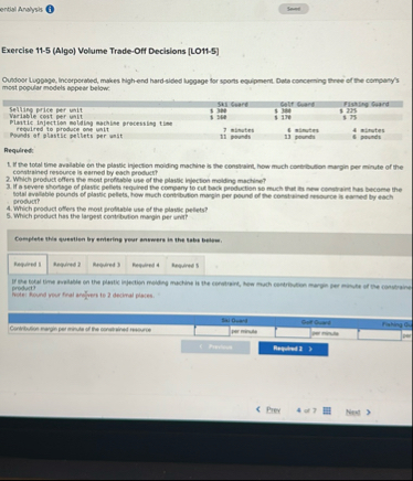 Exercise 1 1 - 5 ( Algo ) Volume Trade - Off