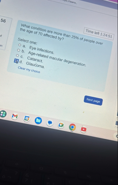 5 6 Time left 1 : 2 4 : 5 1 that condition are