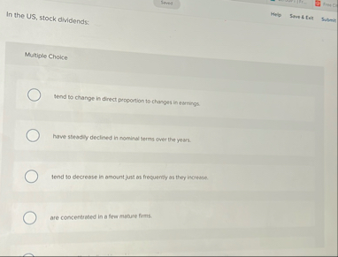 Signed In the US , stock dividends: Help Multiple