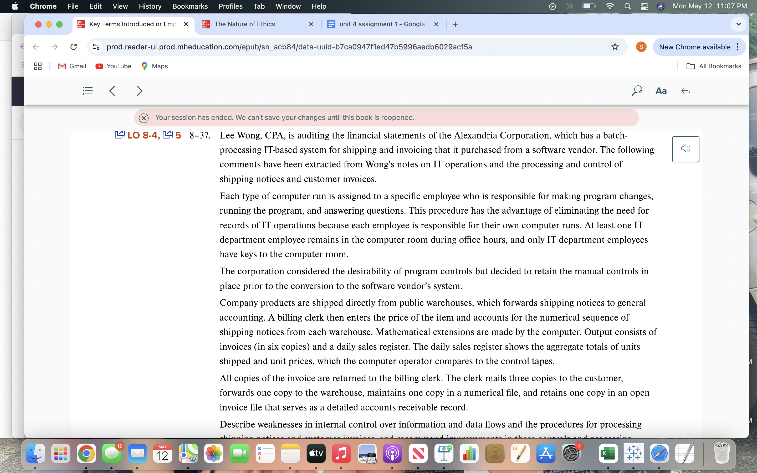 LO 8 - 4 , 5 - 3 7 . Lee Wong, CPA, is auditing
