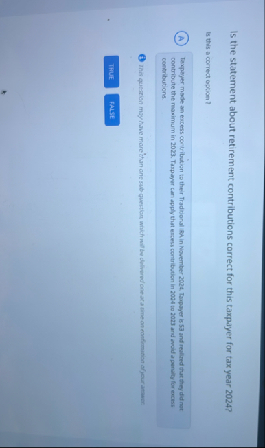 Is the statement about retirement contributions