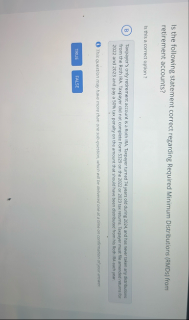 Is the following statement correct regarding