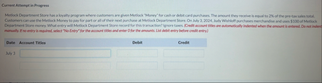 Current Attempt in Progress Metlock Department