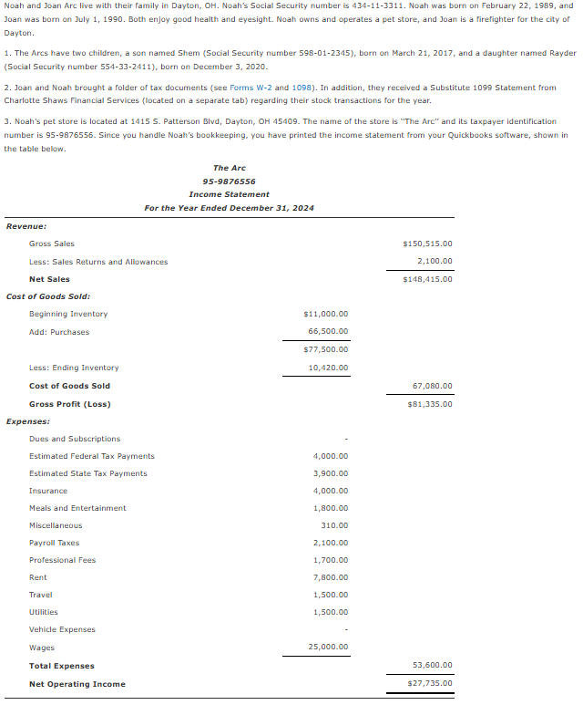 Please help me solve for Schedule 3 1 0 4 0 Noah