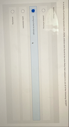 In a study of surviving spouses ( Carr , 2 0 2 0