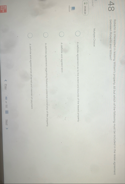 4 8 Roberto is interested in leasing William's