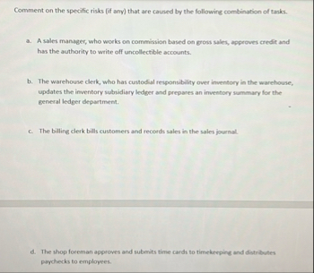 Comment on the specific risks ( if any ) that are