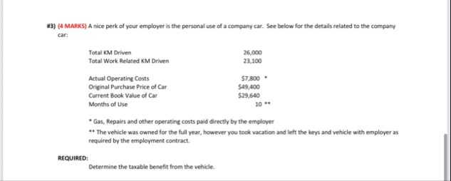 # 3 ) ( 4 MARKS ) A nice perk of your employer is