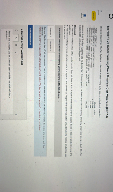 Exercise 1 7 - 2 5 ( Algo ) Prorating Direct