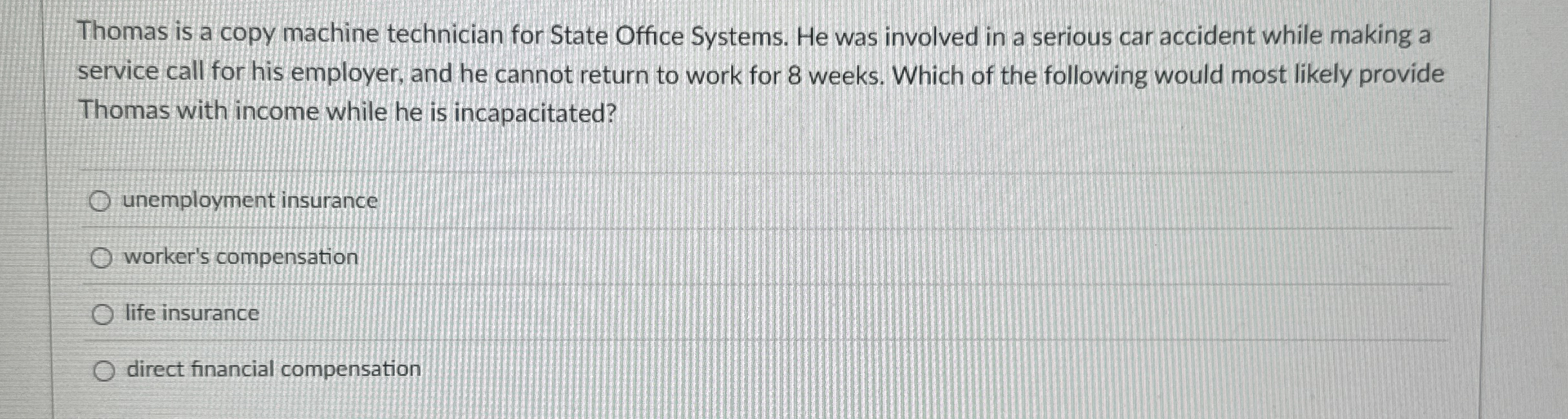 Thomas is a copy machine technician for State