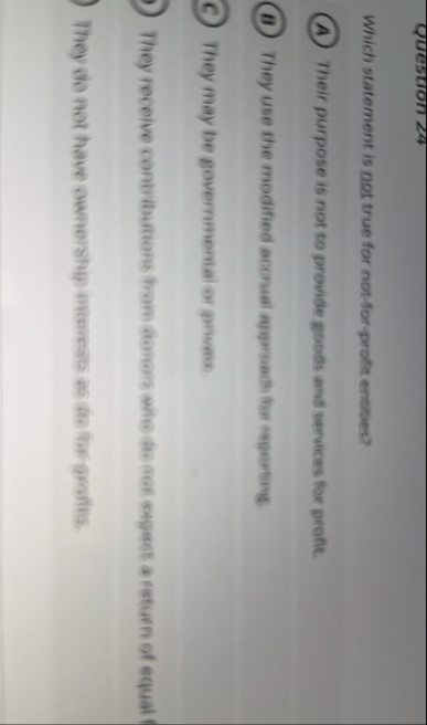 Which statement is not true for not - for -