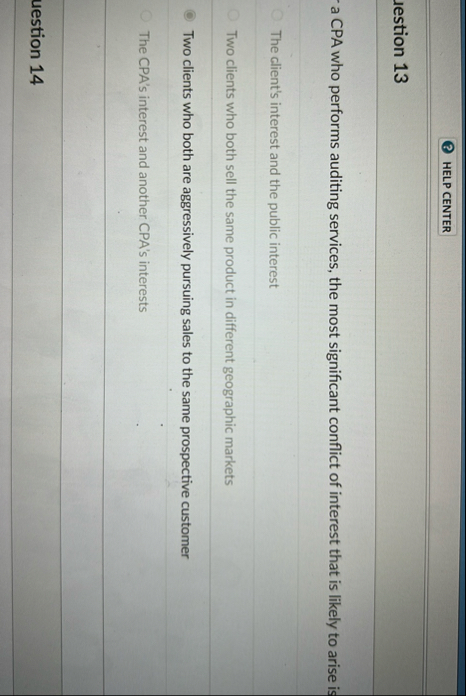 lestion 1 3 a CPA who performs auditing services,