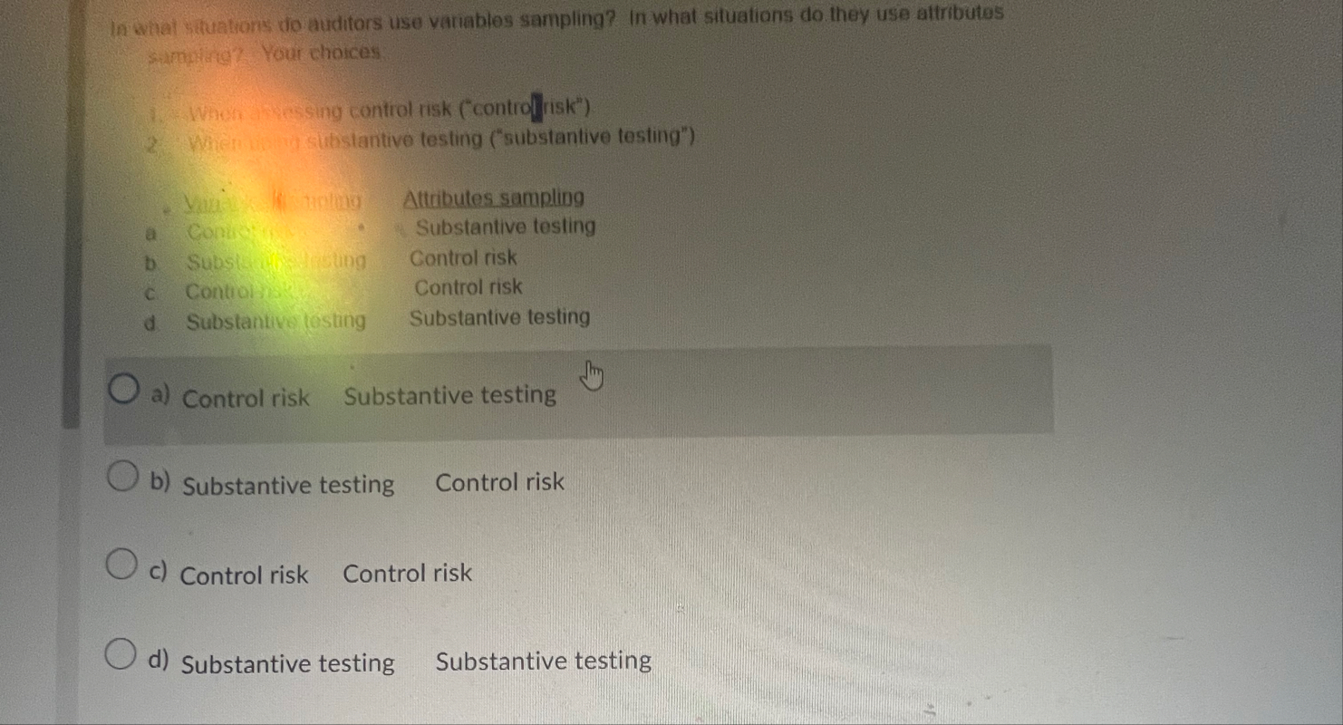 In what Stuations do auditors use variables