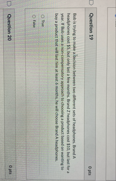 Question 1 9 0 pts Bob is trying to make a .