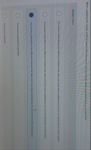 When applying the equity method, how is the