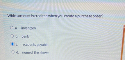 Which account is credited when you create a