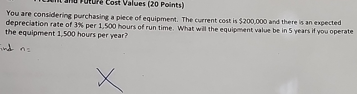 Cost Values ( 2 0 Points ) You are considering