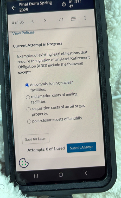 Final Exam Spring 0 1 : 5 1 : 2 0 2 5 4 7 4 of 3
