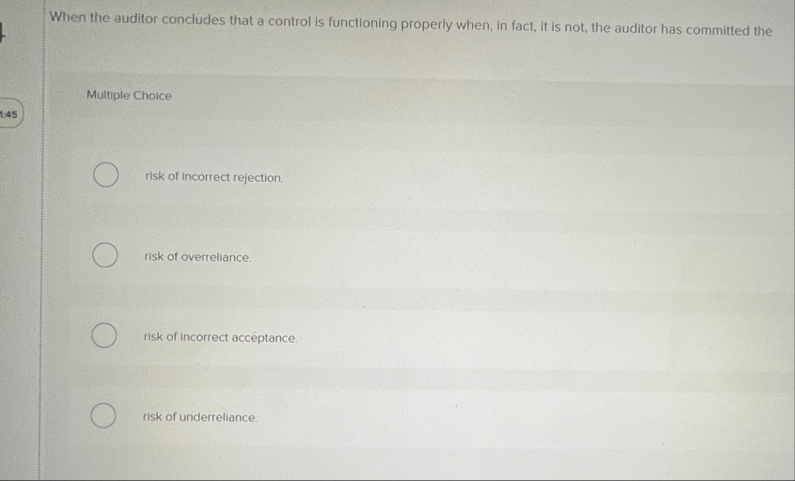 When the auditor concludes that a control is