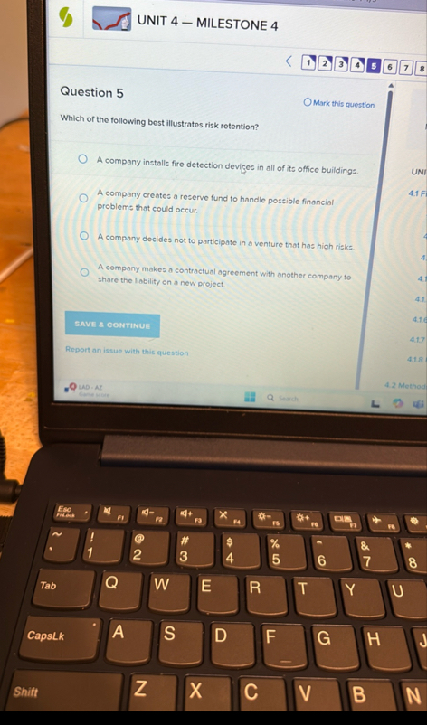 UNIT 4 - MILESTONE 4 1 2 3 4 5 6 7 8 Question 5