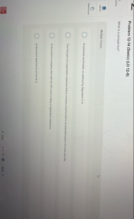 Problem 1 2 - 1 4 ( Static ) ( LO 1 2 - 6 ) What