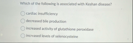 Which of the following is associated with Keshan