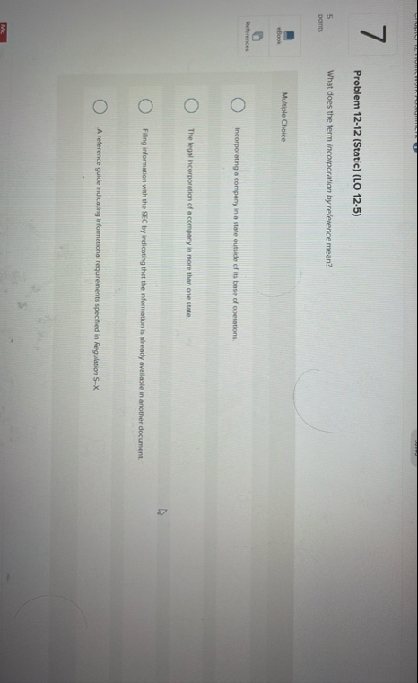 7 Problem 1 2 - 1 2 ( Static ) ( LO 1 2 - 5 ) 5