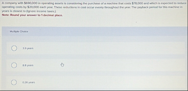 A compariy with 5 6 9 0 0 0 0 in operating assets