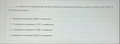 is a subset of e - commerce that imvolves