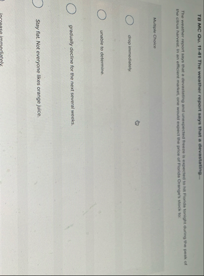 TB MC Ou . 1 1 - 4 1 The weather report says that