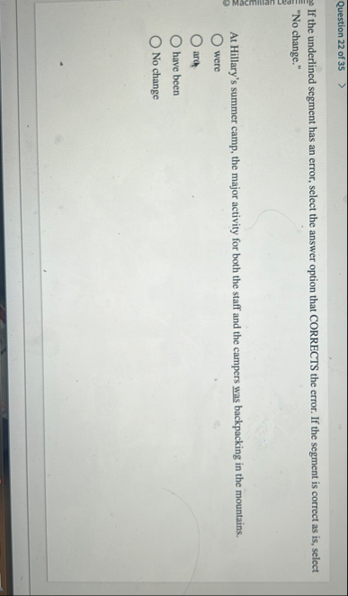Question 2 2 of 3 5 If the underlined segment has