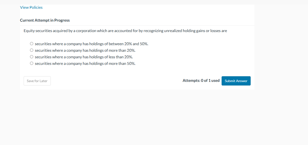 Current Attempt in Progress Equity securities
