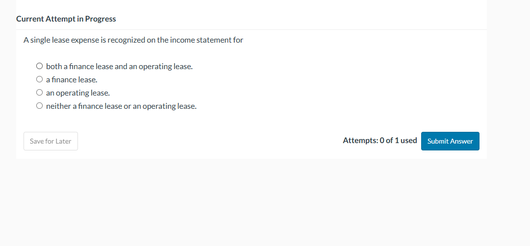 Current Attempt in Progress A single lease