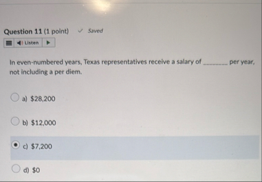 Question 1 1 ( 1 point ) Saved In even - numbered