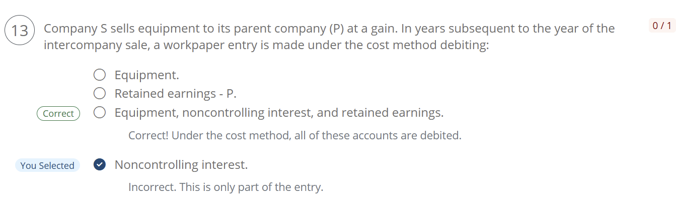 1 3 Company \ ( S \ ) sells equipment to its