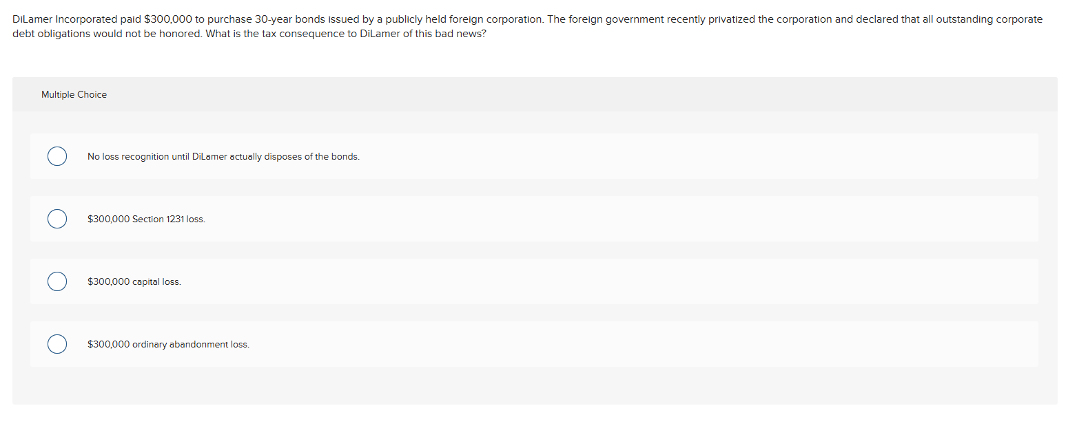 debt obligations would not be honored. What is