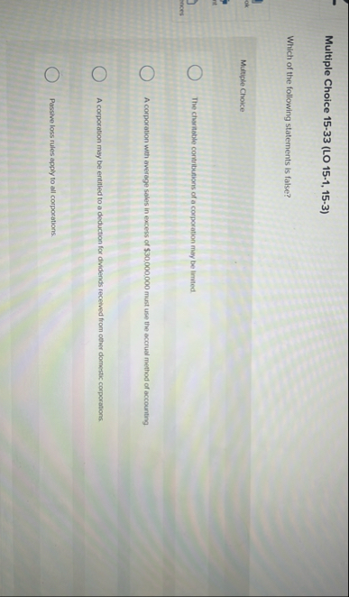 Multiple Choice 1 5 - 3 3 ( LO 1 5 - 1 , 1 5 - 3