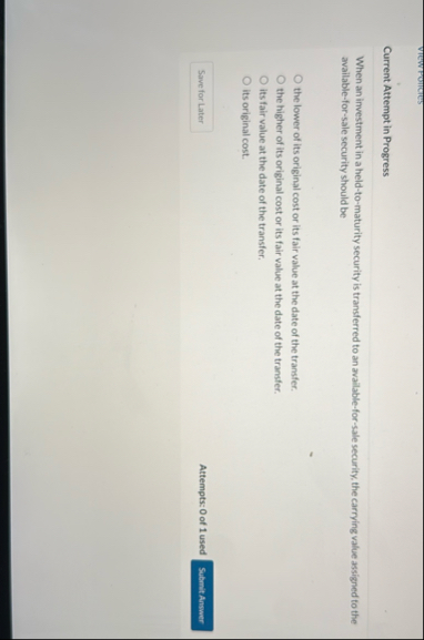 VICWFOMCICS Current Attempt in Progress When an