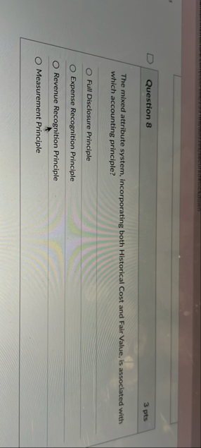 Question 8 3 pts The mixed attribute system,