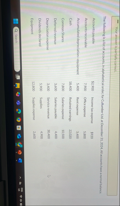 How to solve Your answer is partially correct.