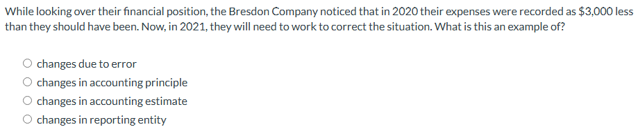 While looking over their financial position, the