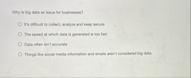 Why is big data an issue for businesses? It's