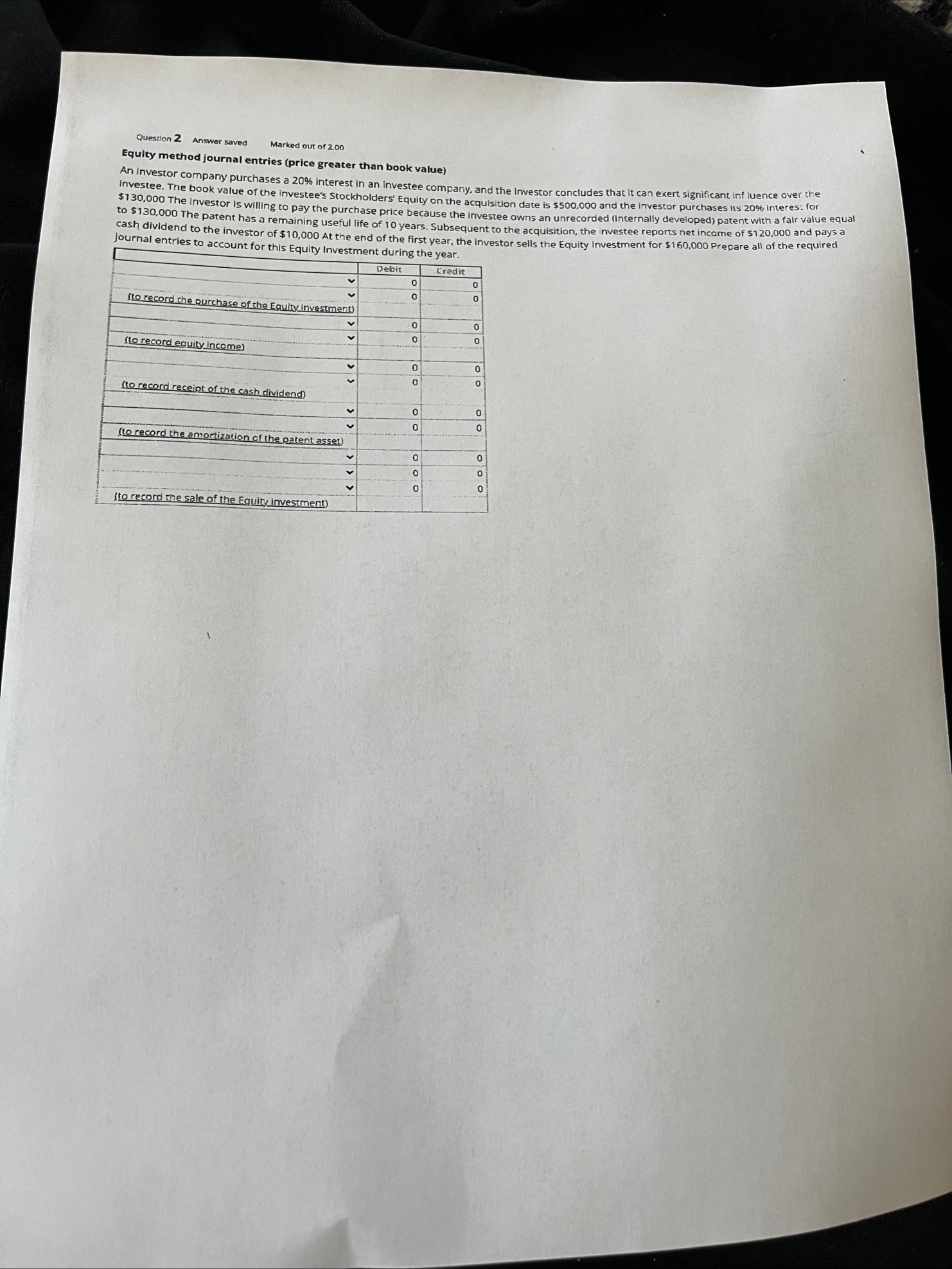 Question 2 Answer saved Marked out of 2 0 0