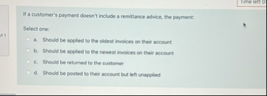 If a customer's payment doesn't include a