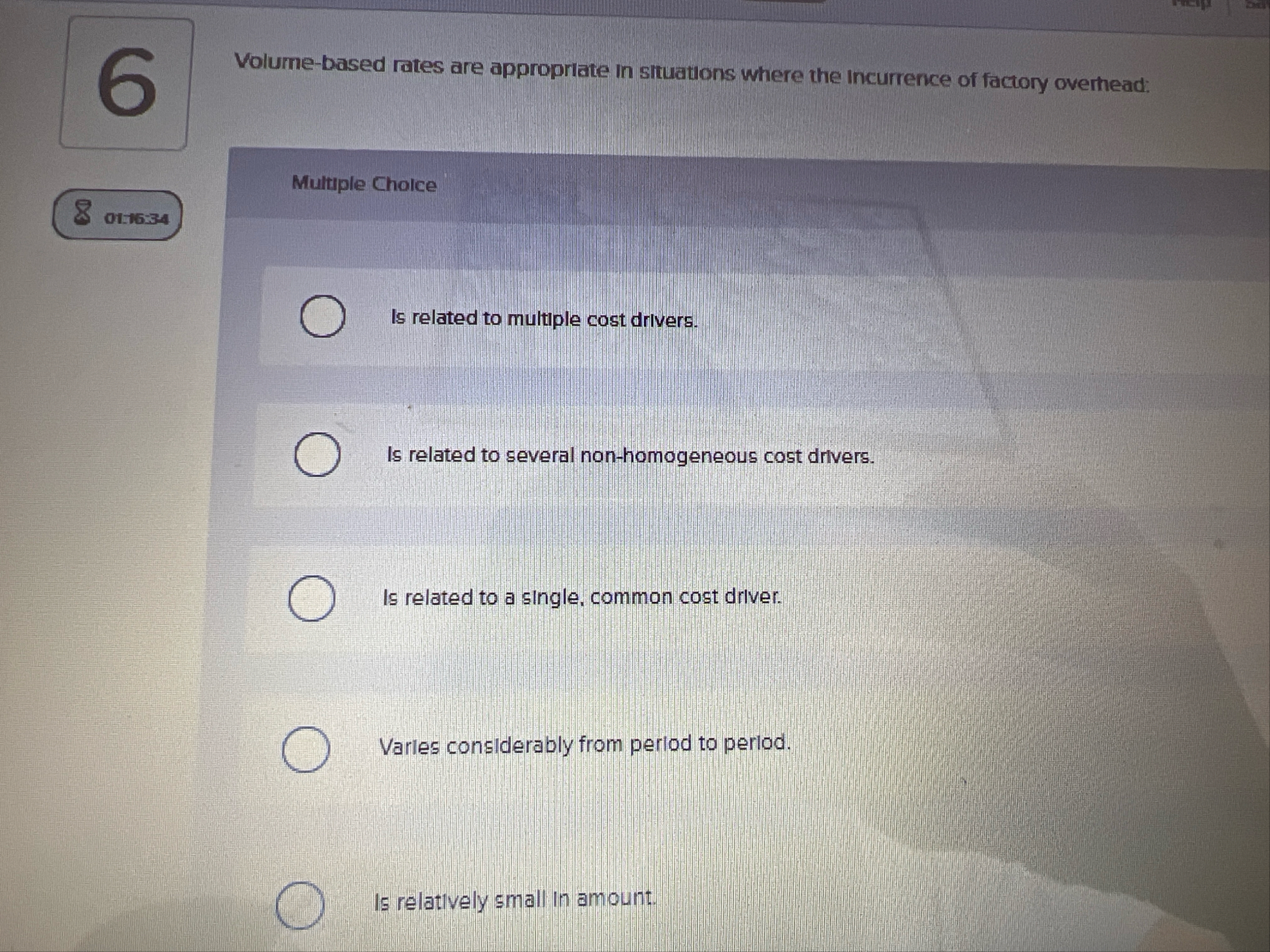 Volume - based rates are appropriate in