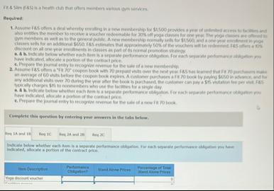 FA S Sim FSS in a health club that offers
