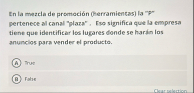 En la mezcla de promoci n ( herramientas ) la " P